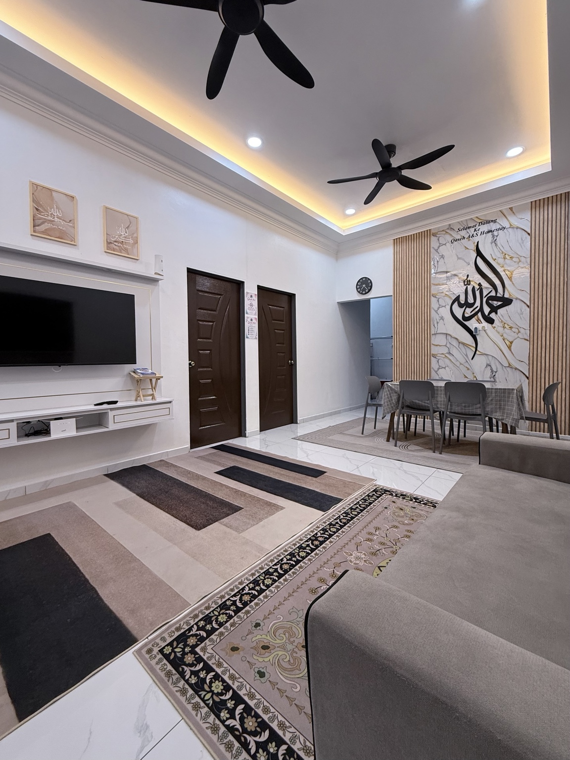 Ruang tamu Qaseh A&S Homestay